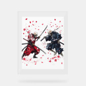 Skull Samurai Duel Acryl Bord (Voorkant)