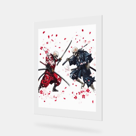 Skull Samurai Duel Acryl Bord (Hoek)