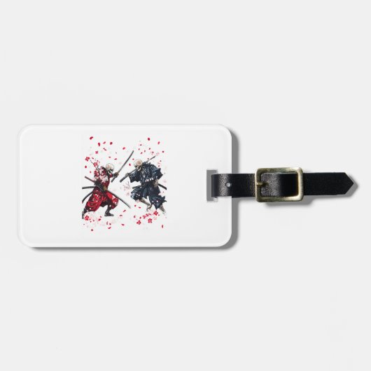 Skull Samurai Duel Bagagelabel (Voorkant horizontaal)
