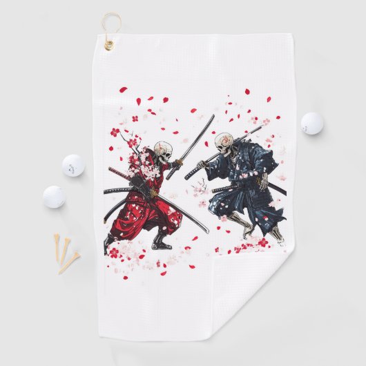 Skull Samurai Duel Golfhanddoek (Insitu)
