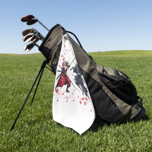 Skull Samurai Duel Golfhanddoek (Groen)