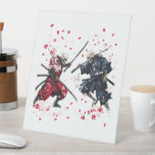 Skull Samurai Duel Reclamebord Met Voetstuk (Insitu)