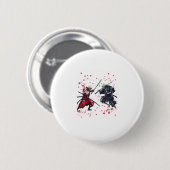 Skull Samurai Duel Ronde Button 5,7 Cm (Voorkant /achterkant)