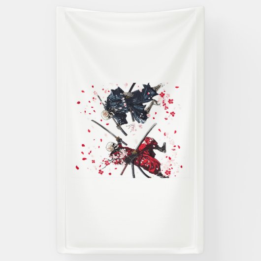 Skull Samurai Duel Spandoek (Verticaal)