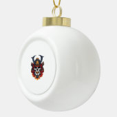 Skull Samurai Mask Keramische Bal Ornament (Rechts)