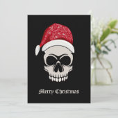 Skull Santa Merry kerstfeestdag Kaart (Staand voorkant)