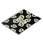 Skull School Notes Zwart gepersonaliseerd Notitieb Notitieboek (Linkerzijde)