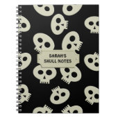 Skull School Notes Zwart gepersonaliseerd Notitieb Notitieboek (Voorkant)
