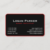 Skull Scissor Modern Barber Shop Visitekaartje (Achterkant)