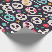 Skull set. Seamless pattern with flat design of sk Cadeaupapier (Hoek)