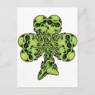 Skull Shamrock I Briefkaart