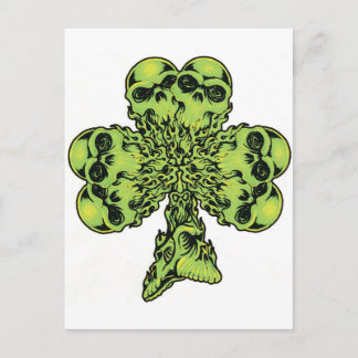 Skull Shamrock I Briefkaart