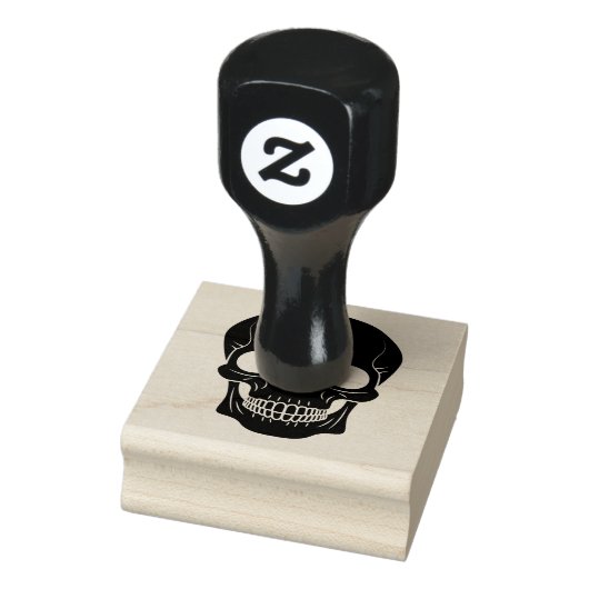 Skull Shape Silhouette Halloween Rubberstempel (Stempel)