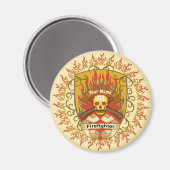 Skull Shield Brandweermagneet Magneet (Voorkant / Achterkant)