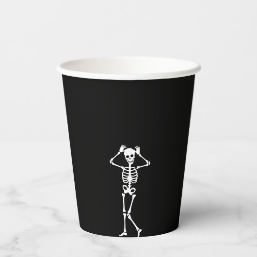 Skull Skeleton Bad to the Bone 2nd Birthday Papieren Bekers (Achterkant)