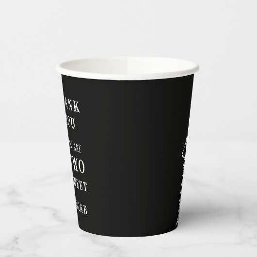 Skull Skeleton Bad to the Bone 2nd Birthday Papieren Bekers (Links)