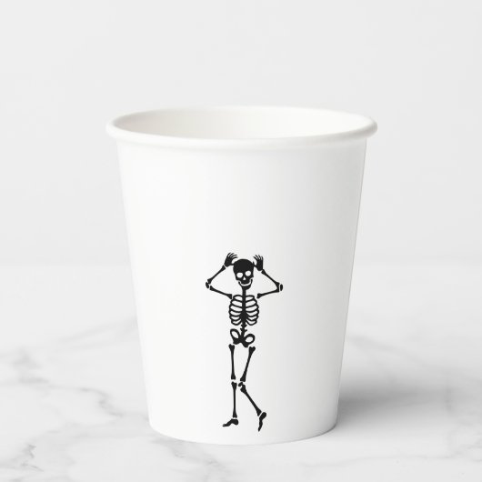 Skull Skeleton Bad to the Bone 2nd Birthday Papieren Bekers (Achterkant)