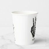 Skull Skeleton Bad to the Bone 2nd Birthday Papieren Bekers (Rechts)