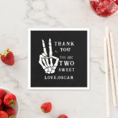 Skull Skeleton Bad to the Bone 2nd Birthday Servet (Insitu)