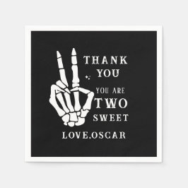 Skull Skeleton Bad to the Bone 2nd Birthday Servet