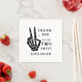 Skull Skeleton Bad to the Bone 2nd Birthday Servet (Insitu)