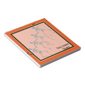 Skull Skeleton Deance Halloween Gold boarder Notitieblok (Schuin)