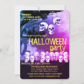 Skull Skeleton Halloween Party Freaky Night Kaart (Voorkant)