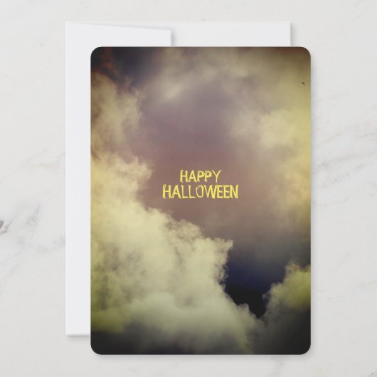 Skull Skeleton Halloween Party Freaky Night Kaart (Achterkant)