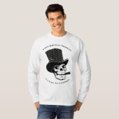 Skull Skeleton Happy Birthday Fun Personaliseren T-shirt (Voorkant volledig)
