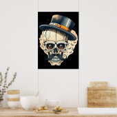 Skull Skeleton Poster wanddecoratie (Keuken)