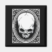 Skull ~ Skeleton Skulls Gothic Black Magneet (Voorkant)