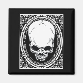 Skull ~ Skeleton Skulls Gothic Black Magneet