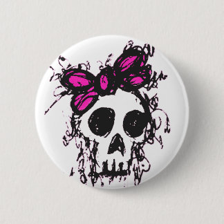 Skull Sketch Ronde Button 5,7 Cm
