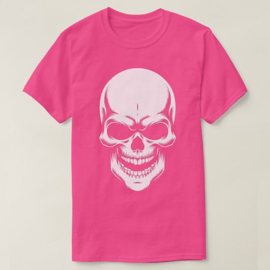 skull skull white  t-shirt (Design voorkant)