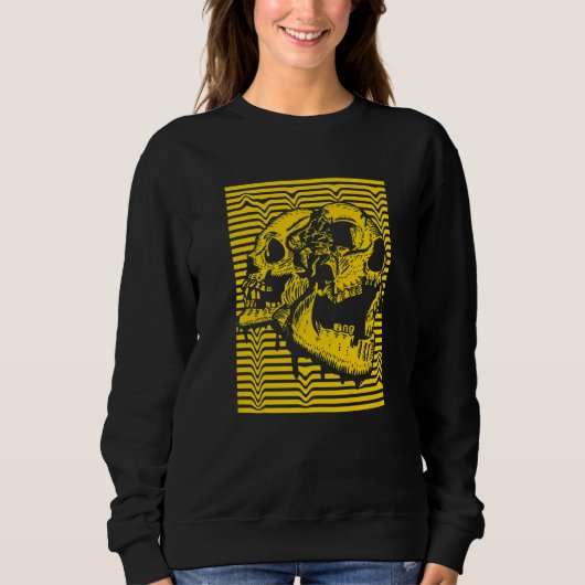 Skull skulls Vintage Skull Retro streetwear 1 Trui (Voorkant)
