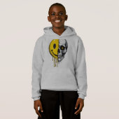 Skull Smiley Drip Hoodie – Street Art Bold Desig (Voorkant volledig)
