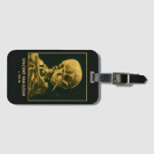  Skull Smoking – Unieke Van Gogh geïnspireerd Bagagelabel (Voorkant (horizontaal))