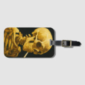  Skull Smoking – Unieke Van Gogh geïnspireerd Bagagelabel (Voorkant (horizontaal))
