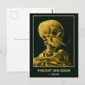  Skull Smoking – Unieke Van Gogh geïnspireerd Briefkaart (Voorkant / Achterkant)
