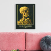  Skull Smoking – Unieke Van Gogh geïnspireerd Canvas Afdruk (Insitu (Woonkamer))