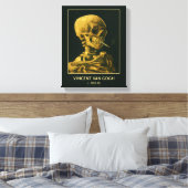  Skull Smoking – Unieke Van Gogh geïnspireerd Canvas Afdruk (Insitu (Slaapkamer))