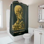 Skull Smoking – Unieke Van Gogh geïnspireerd Douchegordijn (In situ)
