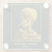 Skull Smoking – Unieke Van Gogh geïnspireerd Glazen Onderzetter (Achterkant)