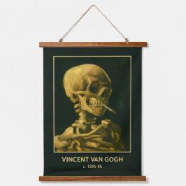  Skull Smoking – Unieke Van Gogh geïnspireerd Hangend Wandkleed