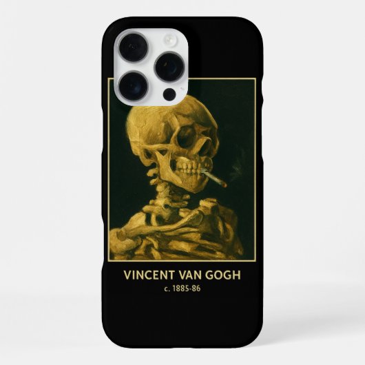  Skull Smoking – Unieke Van Gogh geïnspireerd iPhone Hoesje (Achterkant)
