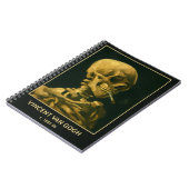 Skull Smoking – Unieke Van Gogh geïnspireerd Notitieboek (Linkerzijde)