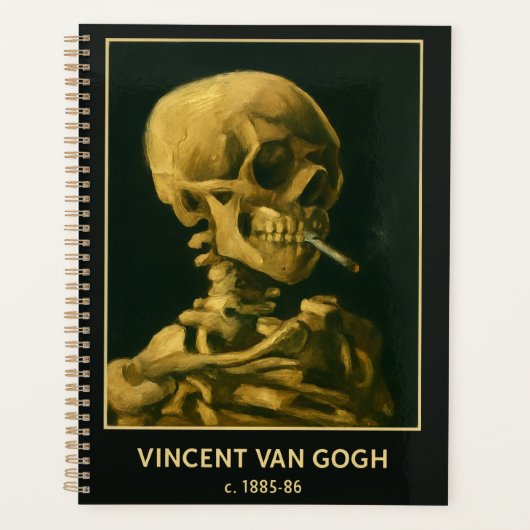 Skull Smoking – Unieke Van Gogh geïnspireerd Planner (Voorkant)