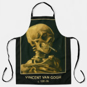 Skull Smoking – Unieke Van Gogh geïnspireerd Schort (Voorkant)