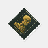  Skull Smoking – Unieke Van Gogh geïnspireerd Servet (Hoek)