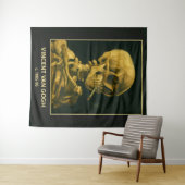 Skull Smoking – Unieke Van Gogh geïnspireerd Wandkleed (In Situ (horizontaal))